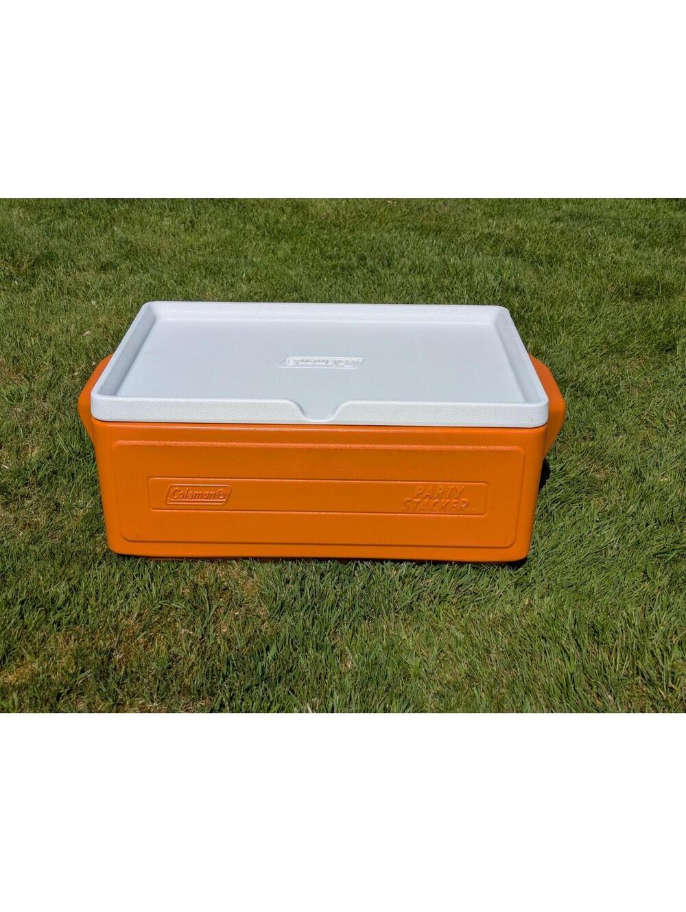 Coleman Party Stacker 24 Can Cooler Ice Chest Model 6225 Orange Outdoors